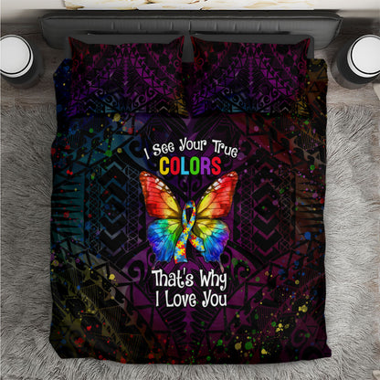 I See Your True Colors Bedding Set Autism Support