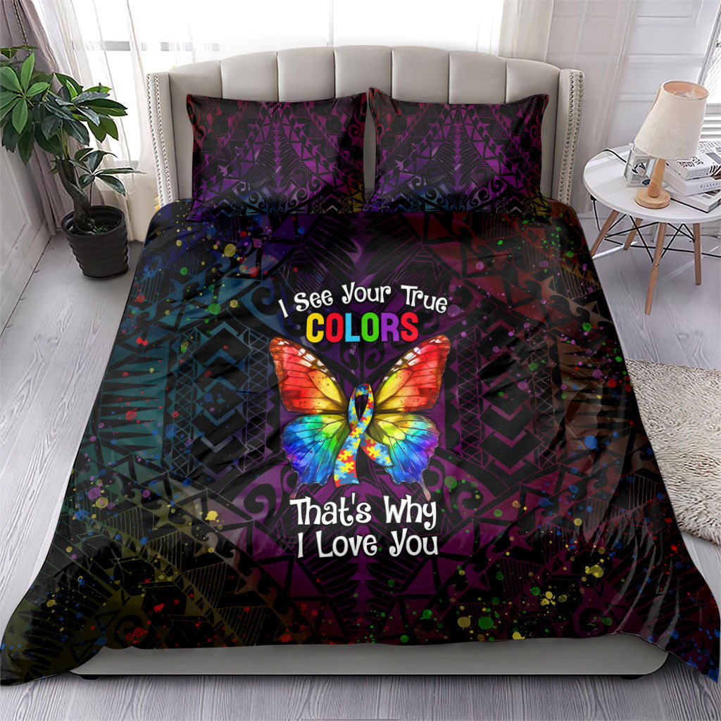 I See Your True Colors Bedding Set Autism Support