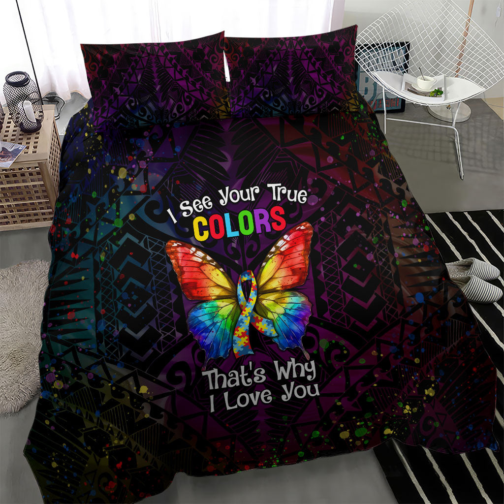 I See Your True Colors Bedding Set Autism Support