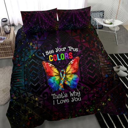 I See Your True Colors Bedding Set Autism Support