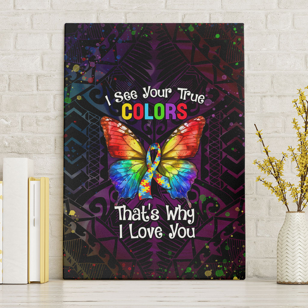 I See Your True Colors Canvas Wall Art Autism Support