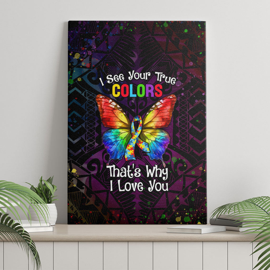 I See Your True Colors Canvas Wall Art Autism Support