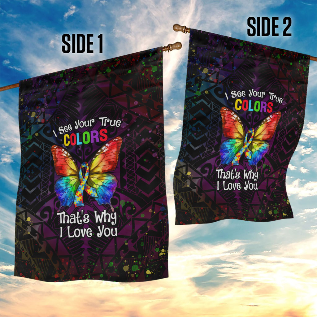 I See Your True Colors Garden Flag Autism Support