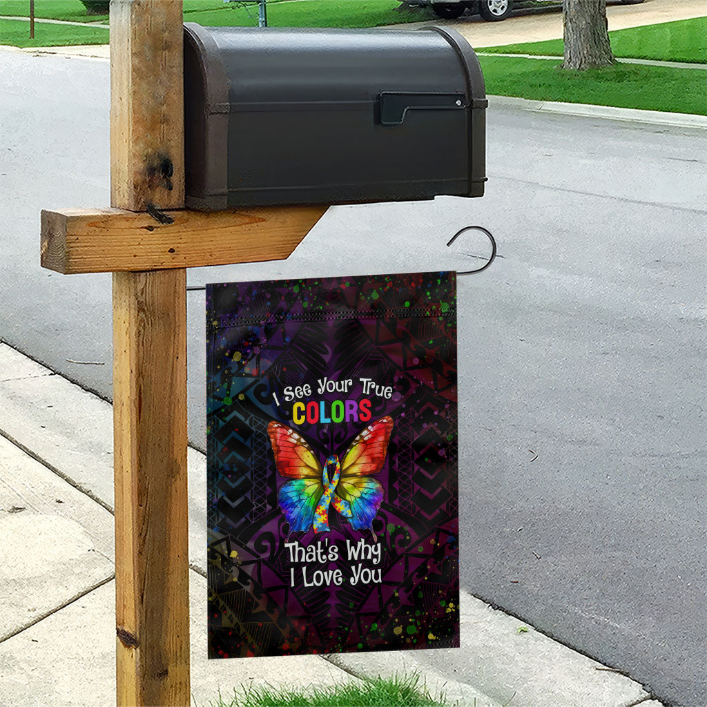 I See Your True Colors Garden Flag Autism Support