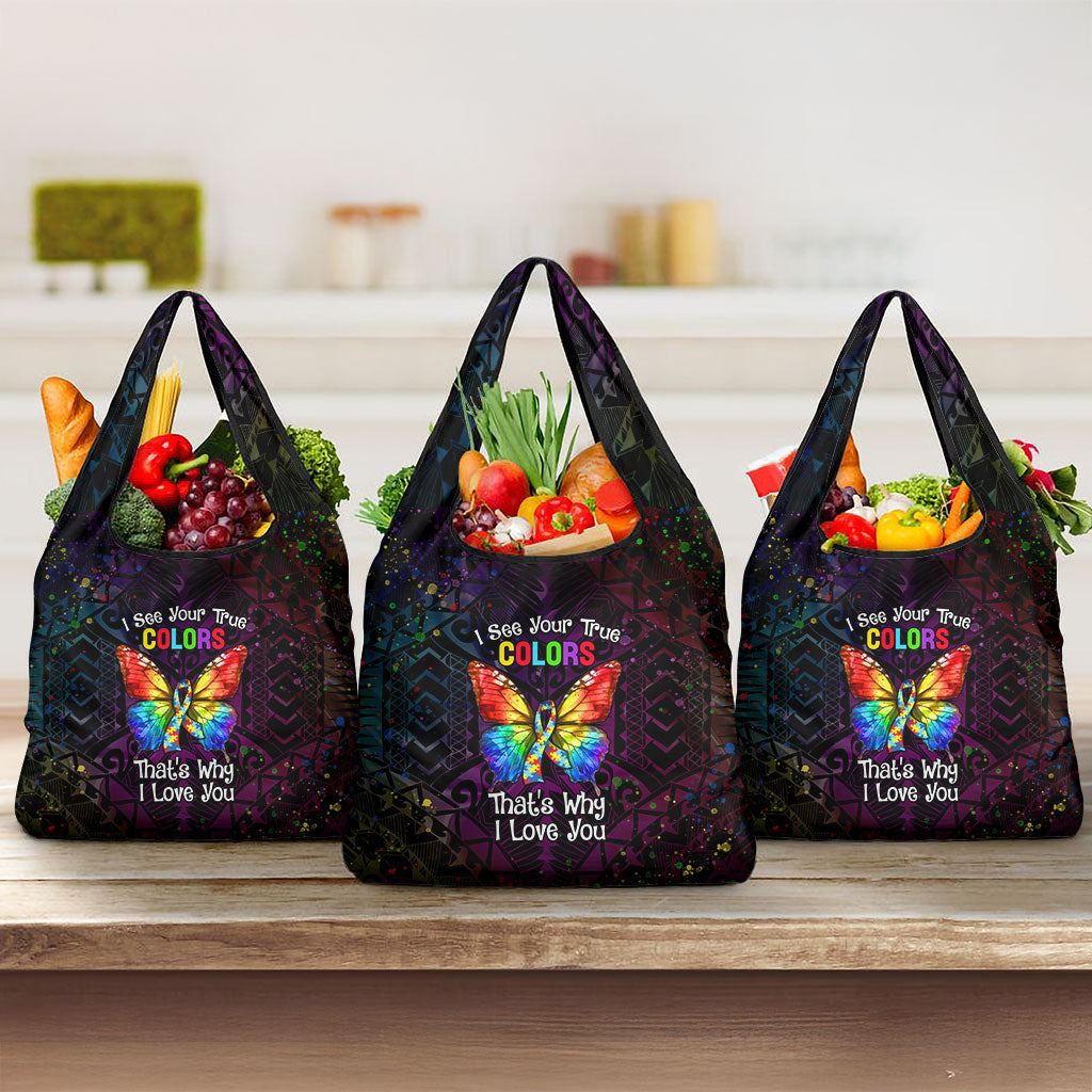 I See Your True Colors Grocery Bag Autism Support
