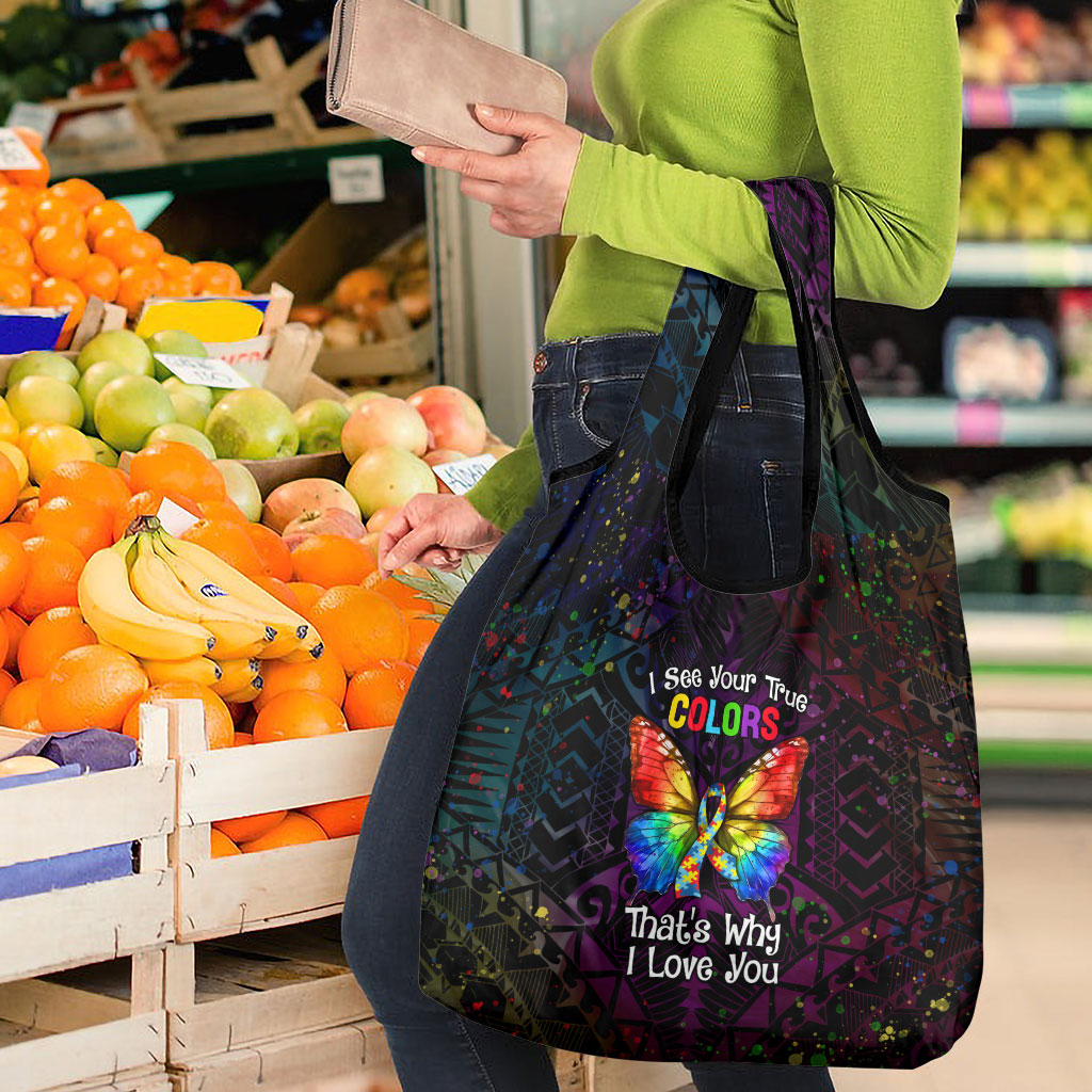 I See Your True Colors Grocery Bag Autism Support