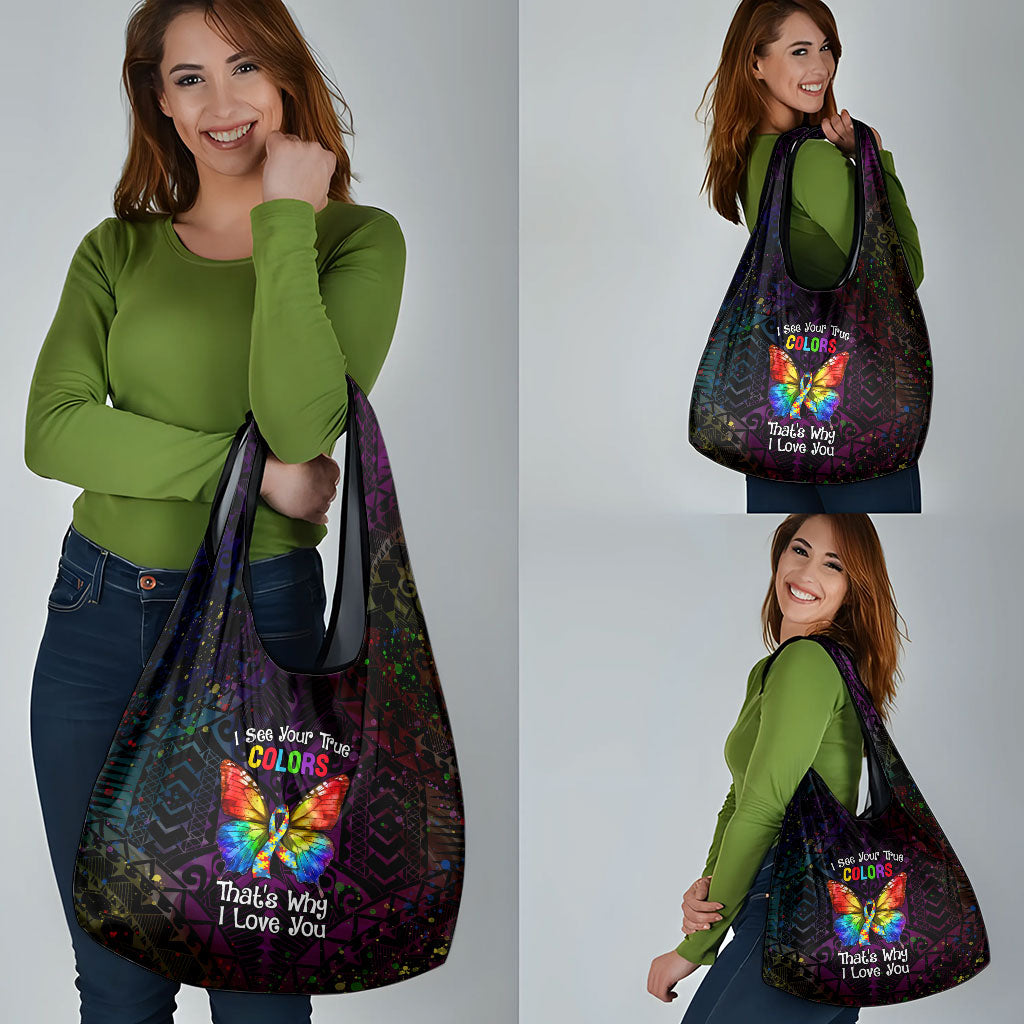 I See Your True Colors Grocery Bag Autism Support