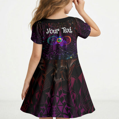 I See Your True Colors Personalised Kid Short Sleeve Dress Autism Support