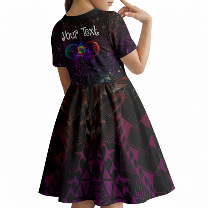 I See Your True Colors Personalised Kid Short Sleeve Dress Autism Support