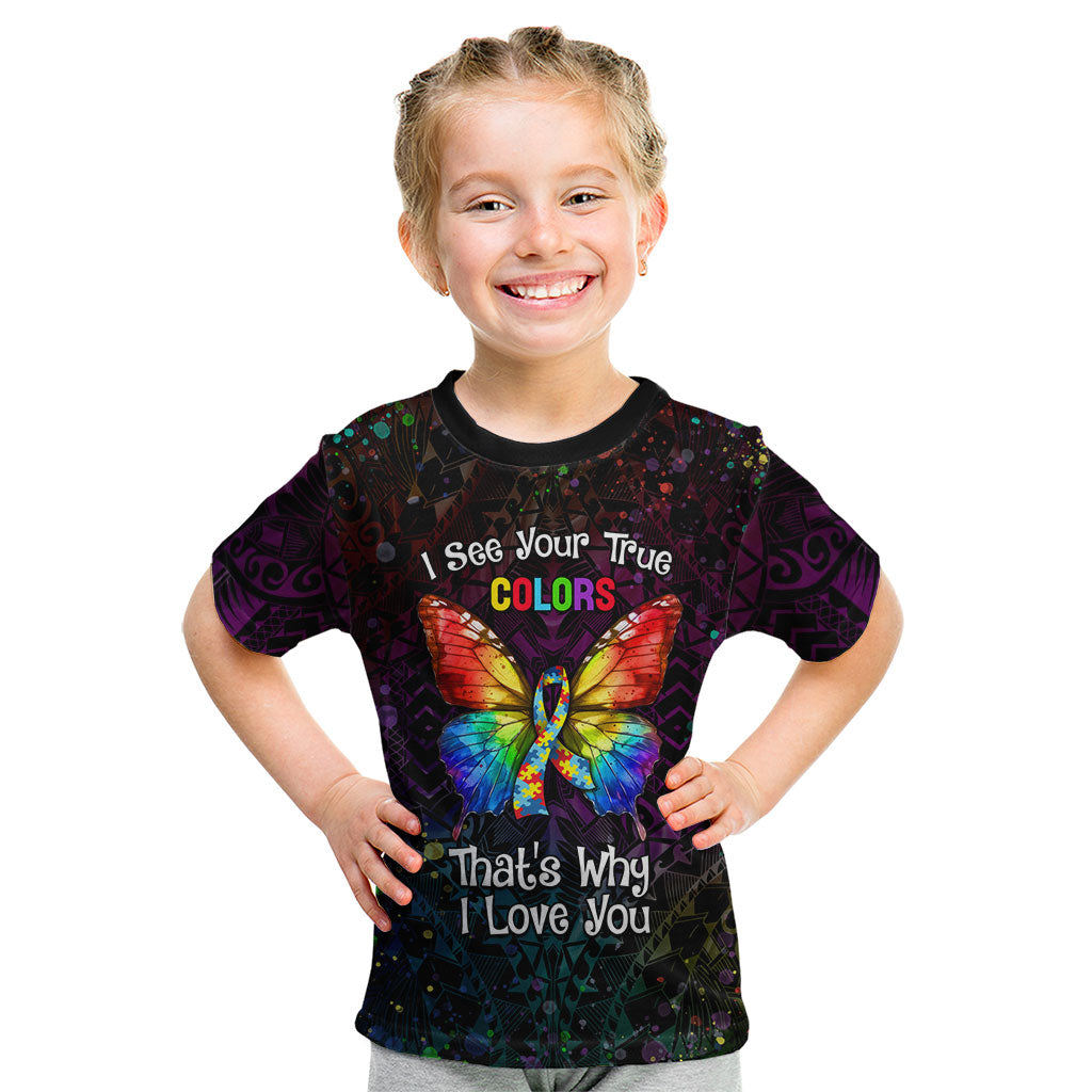 I See Your True Colors Personalised Kid T Shirt Autism Support