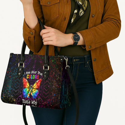 I See Your True Colors Leather Bag Autism Support