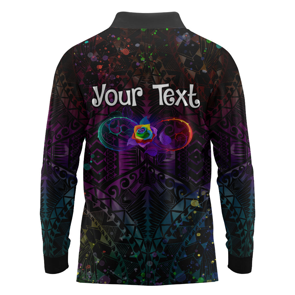 I See Your True Colors Personalised Long Sleeve Polo Shirt Autism Support