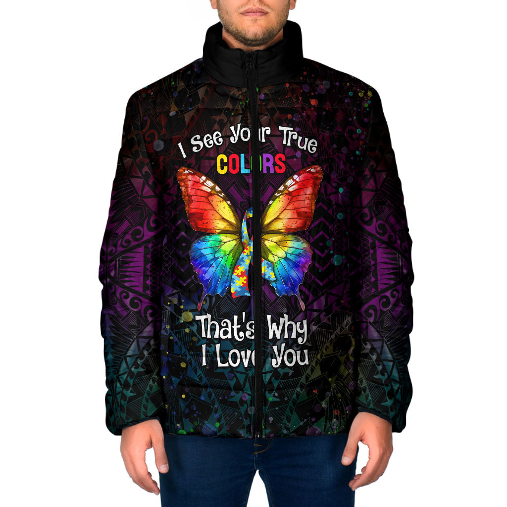I See Your True Colors Personalised Padded Jacket Autism Support