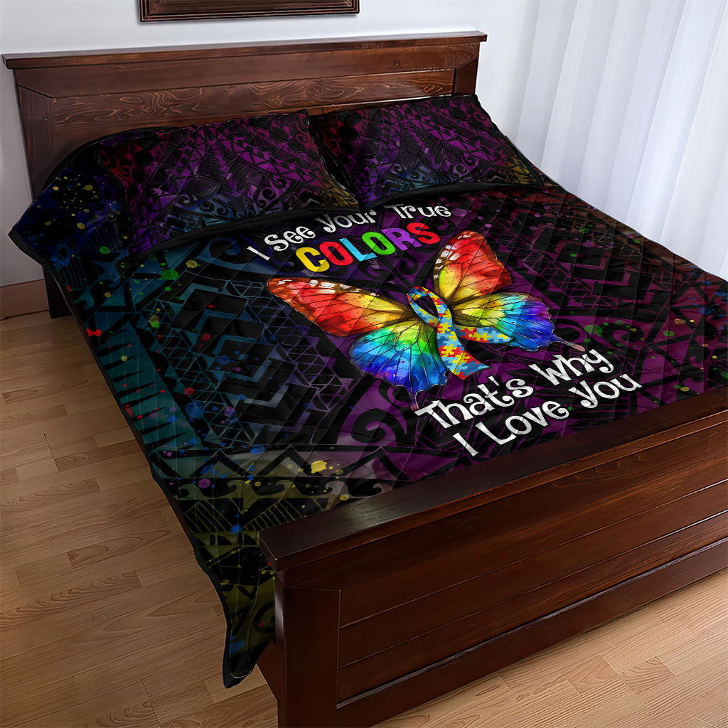 I See Your True Colors Quilt Bed Set Autism Support
