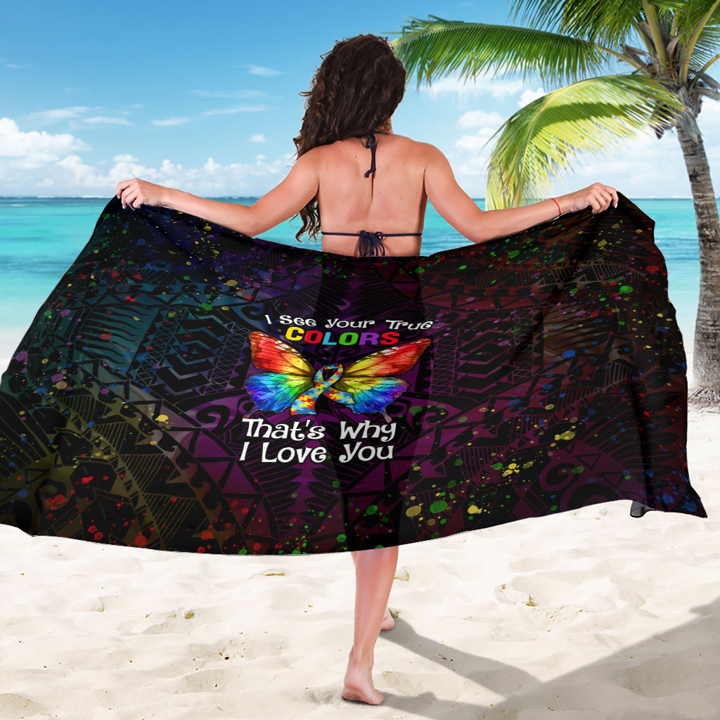 I See Your True Colors Sarong Autism Support