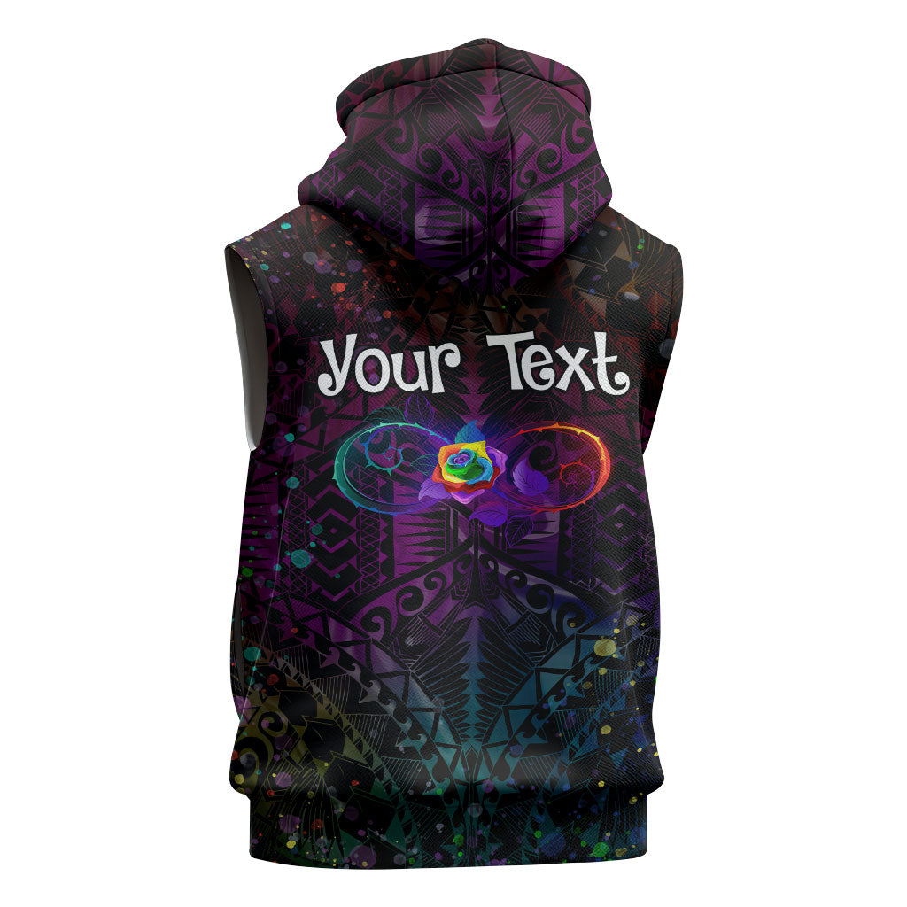 I See Your True Colors Personalised Sleeveless Zip Hoodie Autism Support