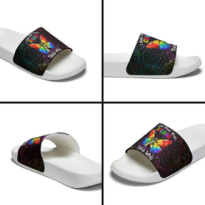 I See Your True Colors Slide Sandals Autism Support