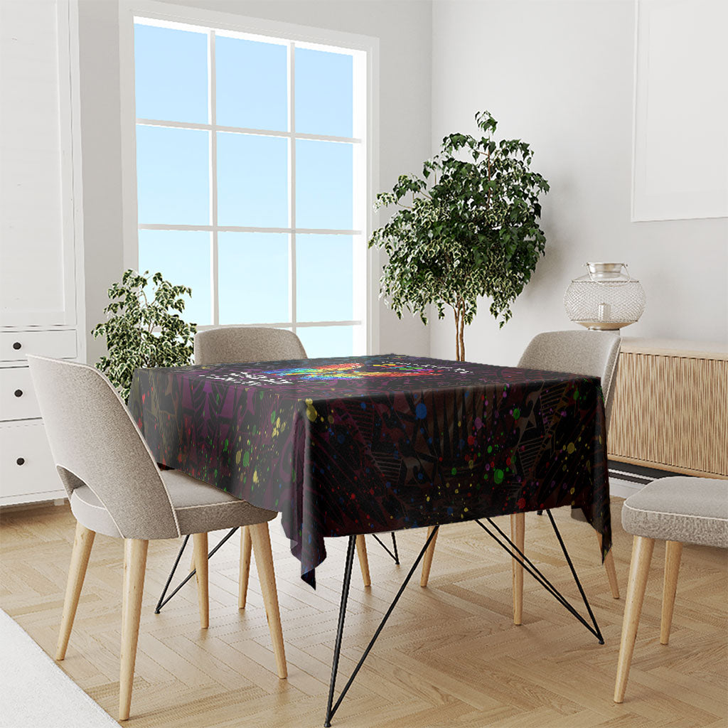 I See Your True Colors Tablecloth Autism Support