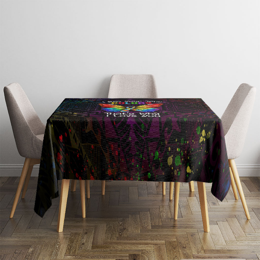 I See Your True Colors Tablecloth Autism Support