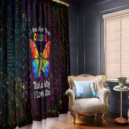 I See Your True Colors Window Curtain Autism Support