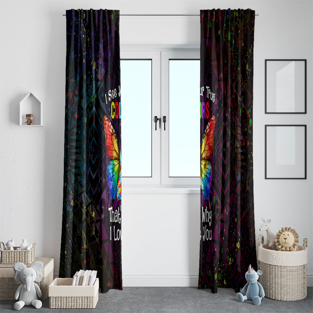 I See Your True Colors Window Curtain Autism Support