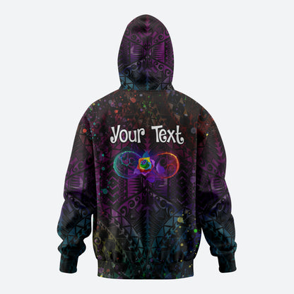 I See Your True Colors Personalised Zip Hoodie Autism Support