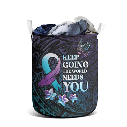 Polynesia Suicide Prevention Laundry Basket Keep Going The World Needs You