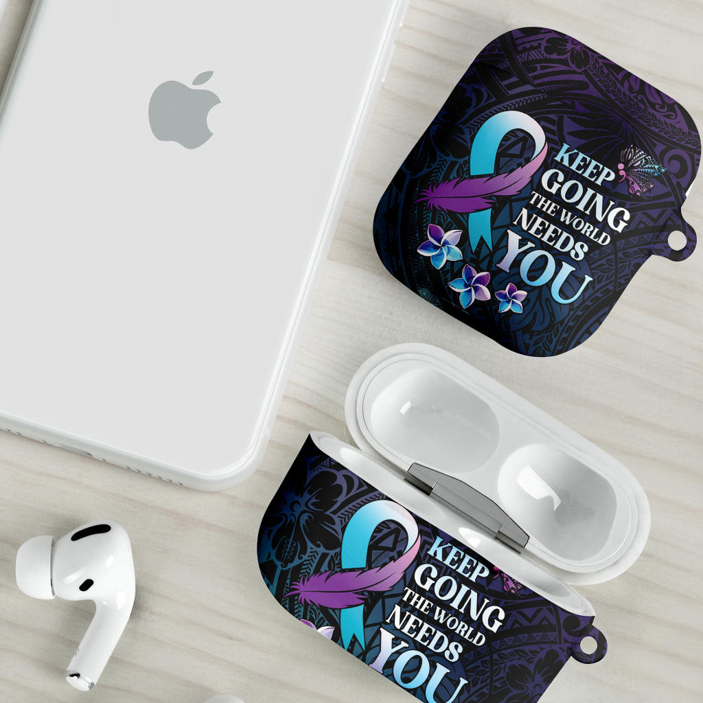 Polynesia Suicide Prevention AirPods Case Keep Going The World Needs You