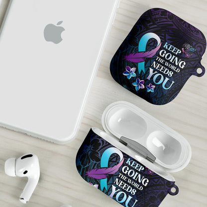 Polynesia Suicide Prevention AirPods Case Keep Going The World Needs You