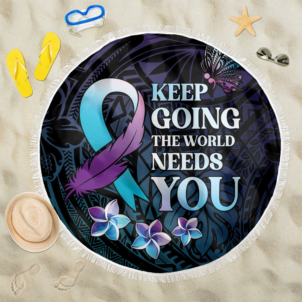 Polynesia Suicide Prevention Beach Blanket Keep Going The World Needs You