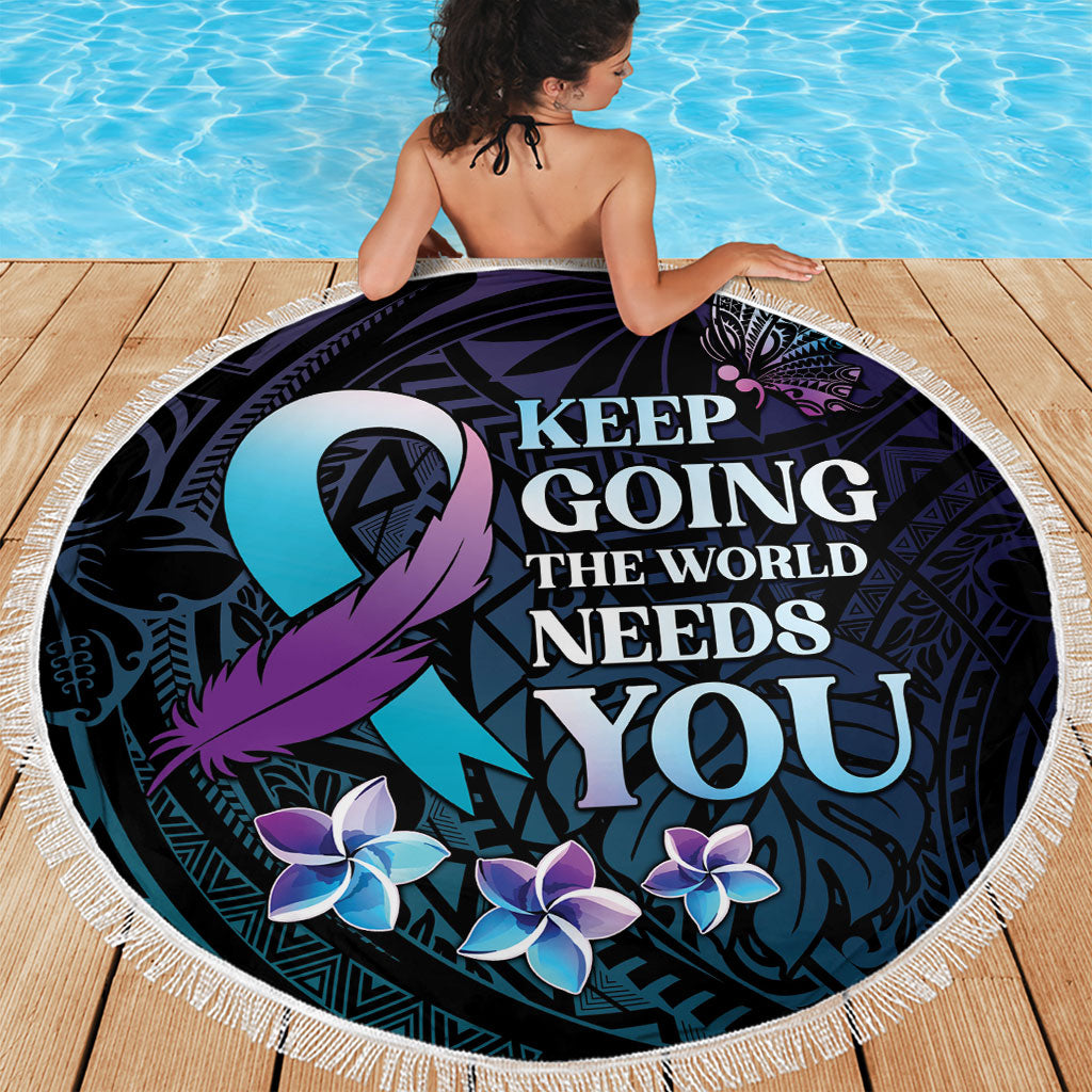 Polynesia Suicide Prevention Beach Blanket Keep Going The World Needs You