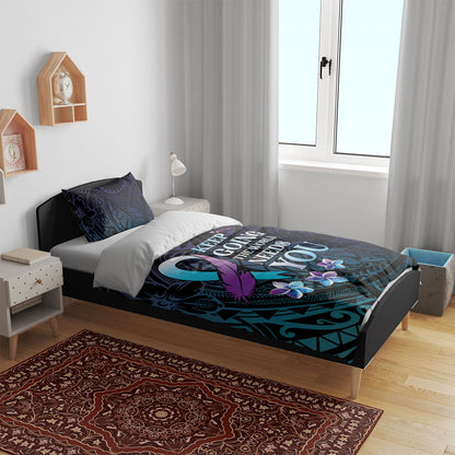 Polynesia Suicide Prevention Bedding Set Keep Going The World Needs You