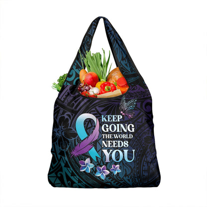 Polynesia Suicide Prevention Grocery Bag Keep Going The World Needs You