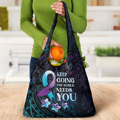 Polynesia Suicide Prevention Grocery Bag Keep Going The World Needs You