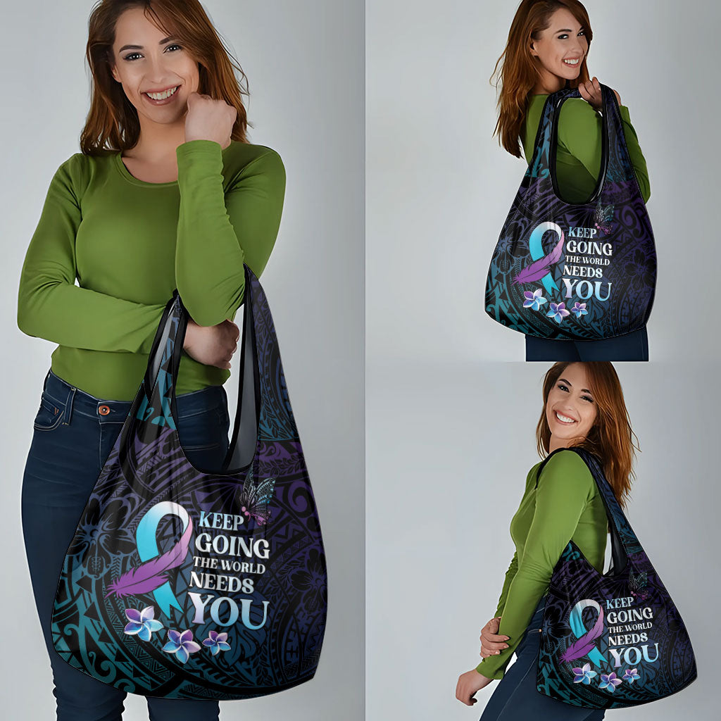 Polynesia Suicide Prevention Grocery Bag Keep Going The World Needs You