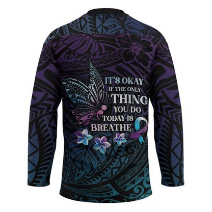 Polynesia Suicide Prevention Hockey Jersey Keep Going The World Needs You