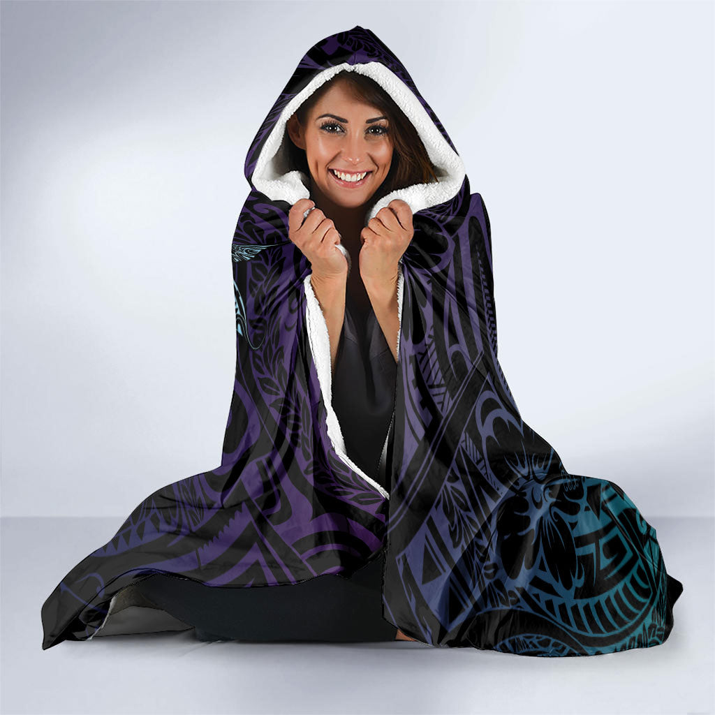Polynesia Suicide Prevention Hooded Blanket Keep Going The World Needs You