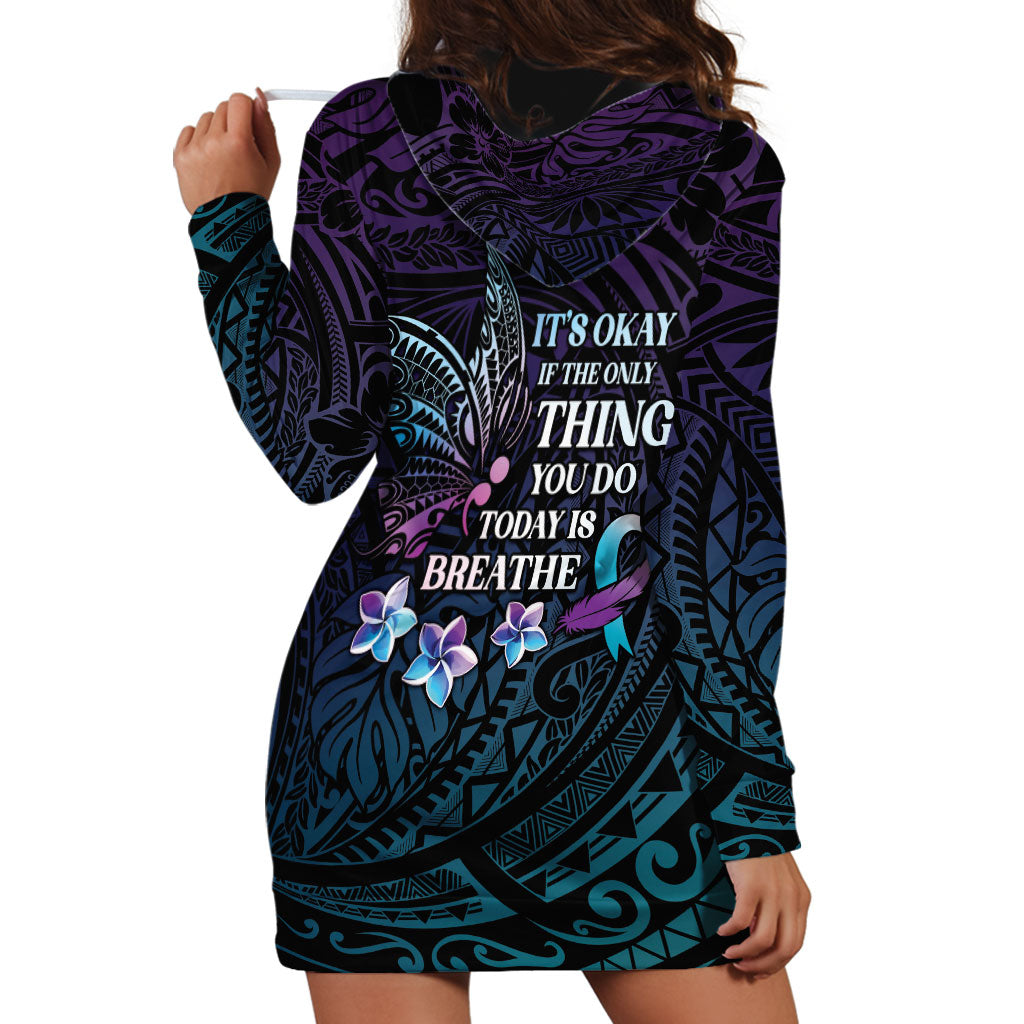 Polynesia Suicide Prevention Hoodie Dress Keep Going The World Needs You