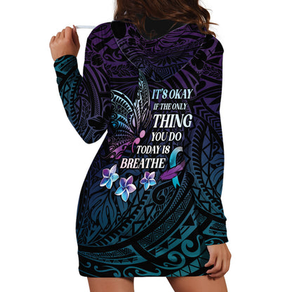 Polynesia Suicide Prevention Hoodie Dress Keep Going The World Needs You