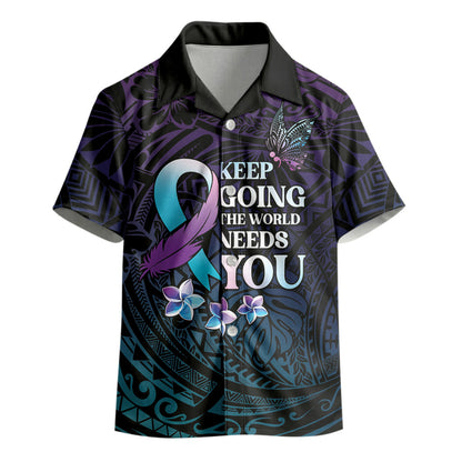 Polynesia Suicide Prevention Kid Hawaiian Shirt Keep Going The World Needs You