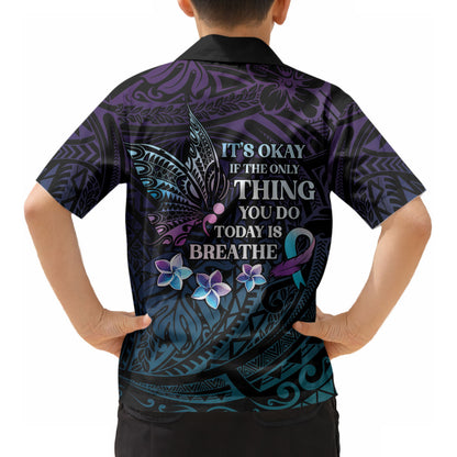Polynesia Suicide Prevention Kid Hawaiian Shirt Keep Going The World Needs You