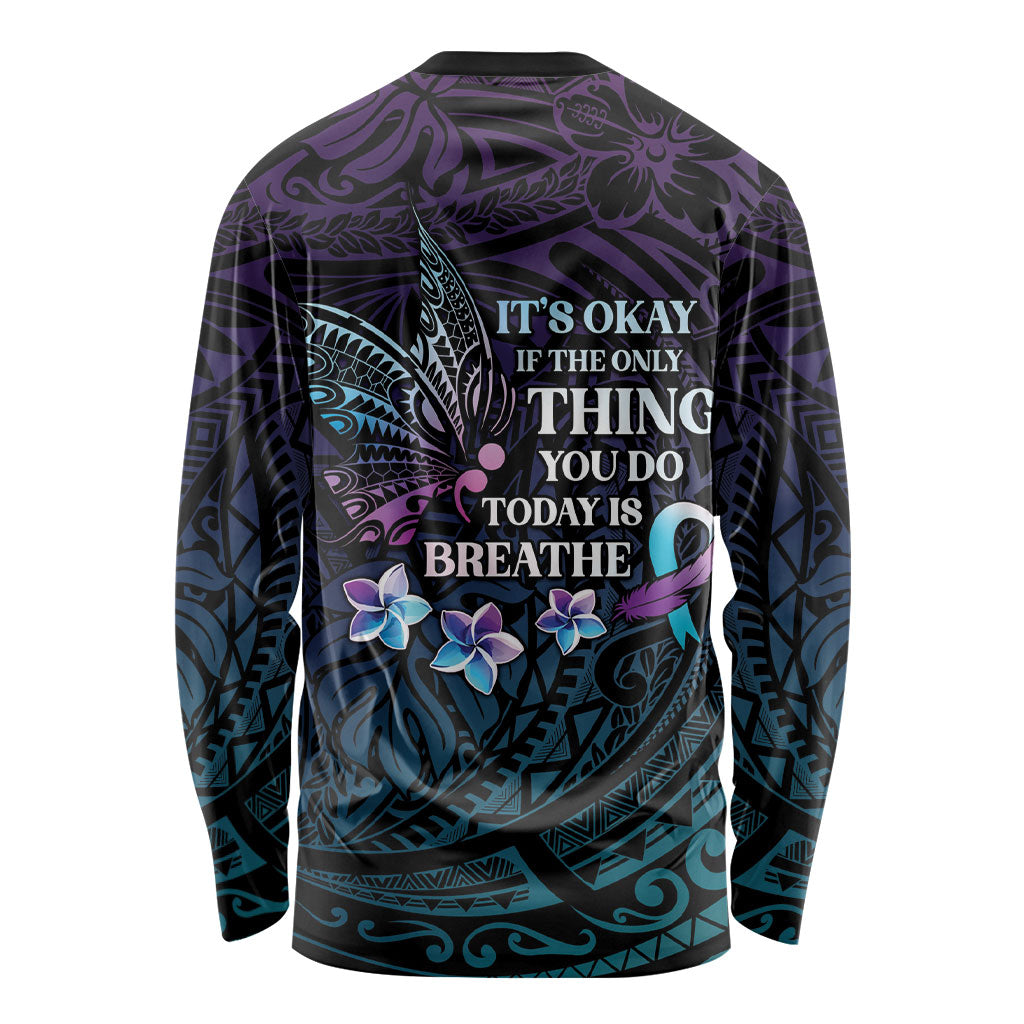 Polynesia Suicide Prevention Long Sleeve Shirt Keep Going The World Needs You