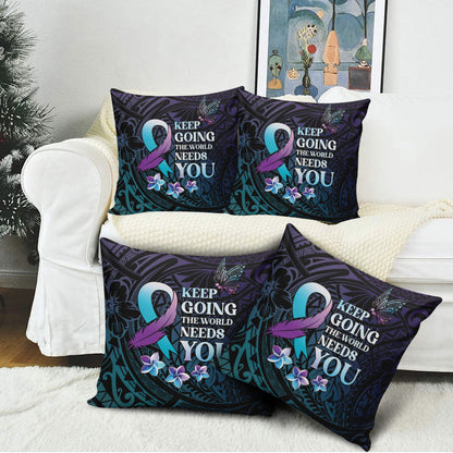 Polynesia Suicide Prevention Pillow Cover Keep Going The World Needs You