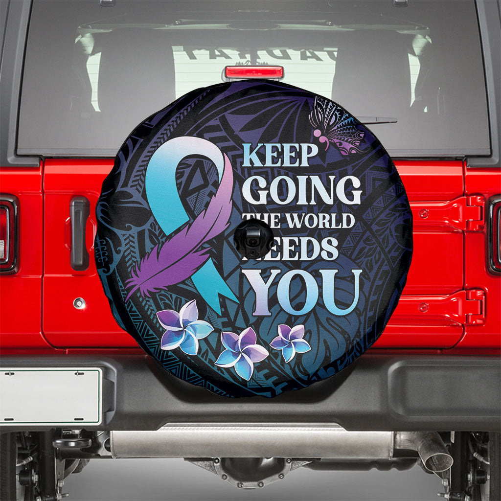 Polynesia Suicide Prevention Spare Tire Cover Keep Going The World Needs You