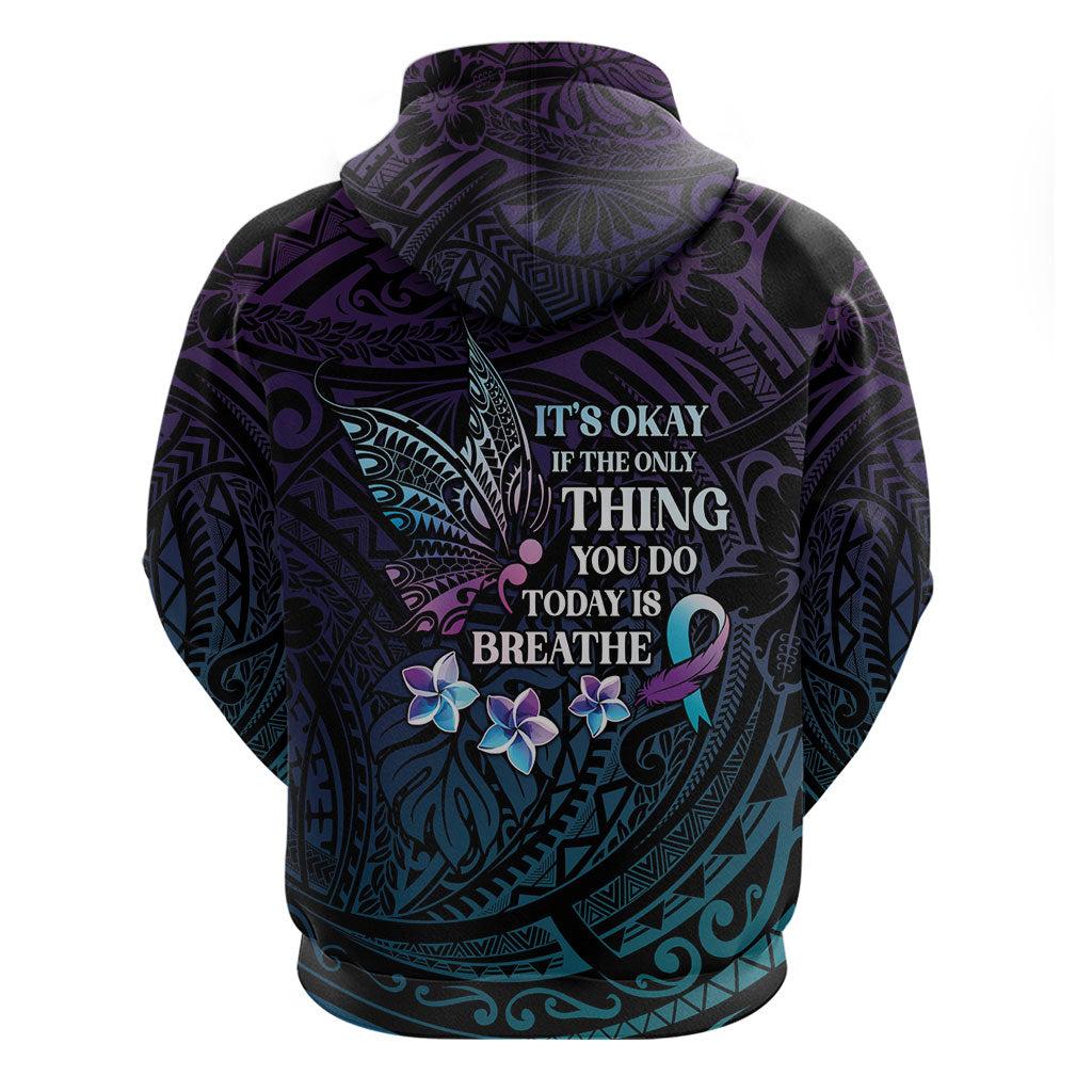 Polynesia Suicide Prevention Zip Hoodie Keep Going The World Needs You