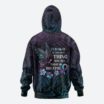 Polynesia Suicide Prevention Zip Hoodie Keep Going The World Needs You