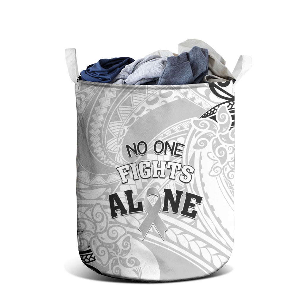 Polynesia Brain Cancer Laundry Basket No One Fights Alone