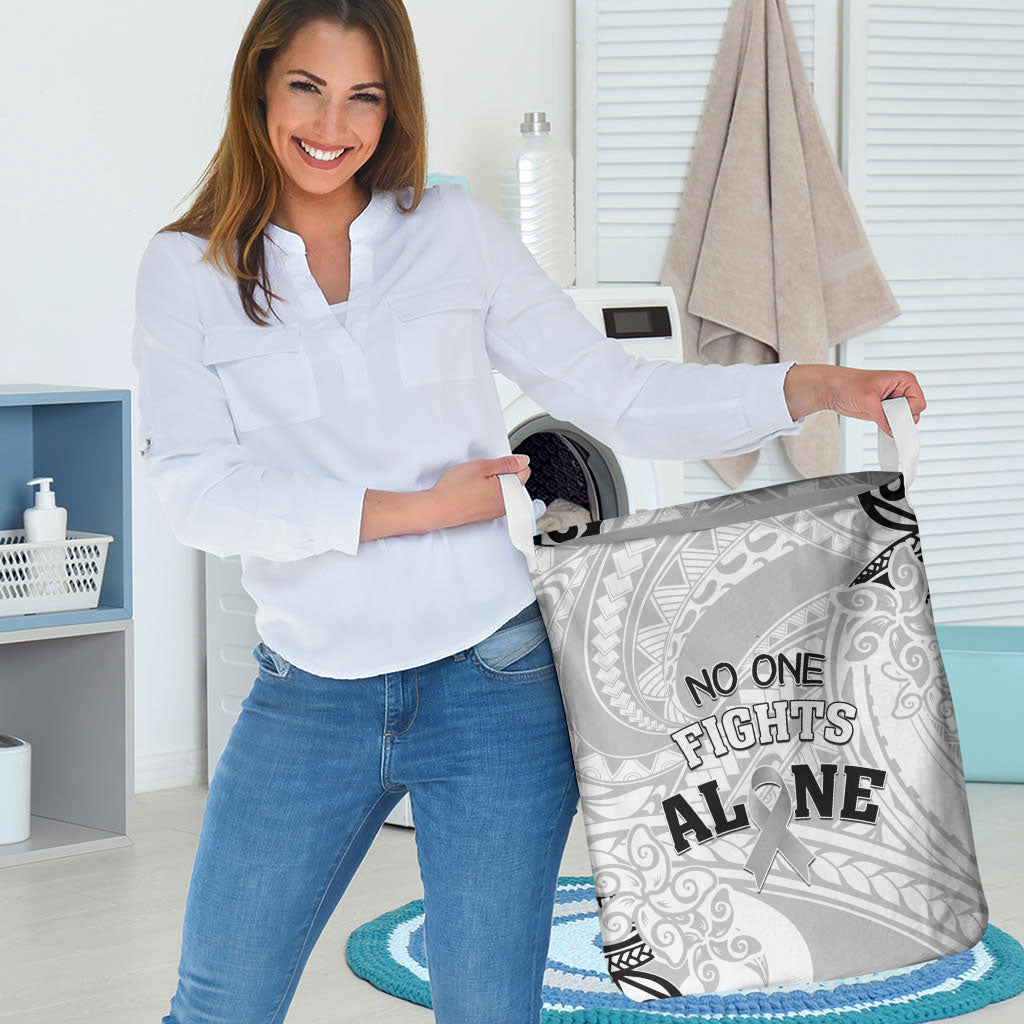 Polynesia Brain Cancer Laundry Basket No One Fights Alone