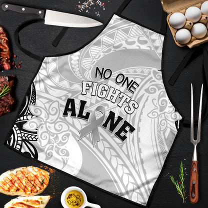 Polynesia Brain Cancer Apron No One Fights Alone