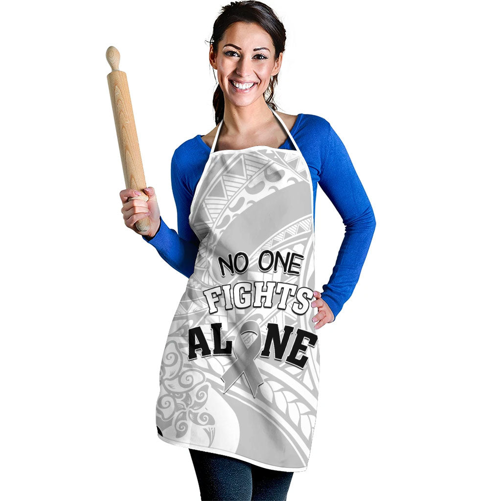 Polynesia Brain Cancer Apron No One Fights Alone